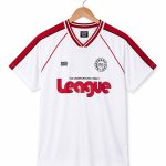 White Underground League Sports Jersey T-Shirt – Red Stripe Edition (Unisex)