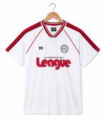 White Underground League Sports Jersey T-Shirt – Red Stripe Edition (Unisex)