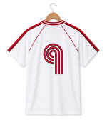 White Underground League Sports Jersey T-Shirt – Red Stripe Edition (Unisex) - Image 2