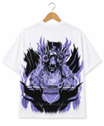 White Courtroom Graphic T-Shirt – Abstract Flame Art Streetwear Tee (Unisex) - Image 2